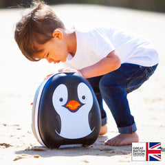 My Carry Potty Penguin travel potty large seat provides comfortable seating for toddlers.