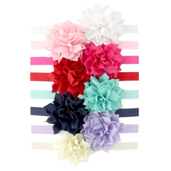 My Lello Baby Petal Headbands in mixed colors with soft stretch for comfortable wear.