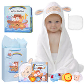 MyMateZoe Noah's Ark gift set hooded towel ready for baby bath time.