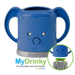 MyDrinky InchBug pouch holder with spill prevention helps keep car seats cleaner.