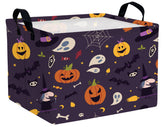 MYFLOCY large Halloween candy basket in purple witch design, ideal for trick-or-treat collections.