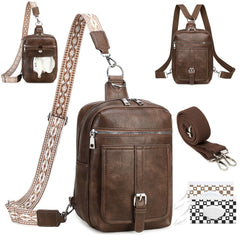 MYHOZEE 2-in-1 mini diaper bag front view with instant wipes access.