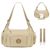 MYHOZEE Puffer Crossbody Bag front view shows organized compartments for busy moms.