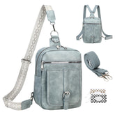 MYHOZEE small diaper bag front wipe compartment enables hands-free access.