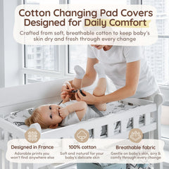 mylittlezone changing pad cover elastic around edges ensures snug hold