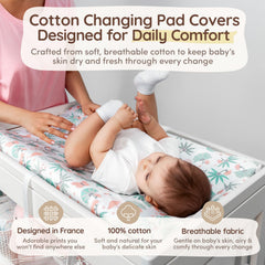 MY LITTLE ZONE jungle leaves design offers durable cotton for daily comfort