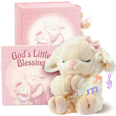 MyMateZoe praying lamb plush toy for bedtime prayers and comforting cuddles