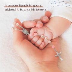 MyMateZoe silver-cross-closeup rosary cross symbolizing faith for future moments.