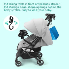 MYPIN snack tray cup holder keeps drinks secure during strolls.