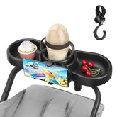 MYPIN universal stroller snack tray assembly enables quick setup for on-the-go feeding.