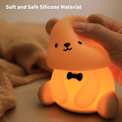 Myratts teddy bear nightlight warm light setting for cozy diaper changes