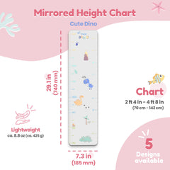 MYRO shatterproof acrylic growth chart—durable mirror and ruler for kids.