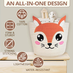 MYS HOMESTYLE Storage basket with diapers and wipes in nursery