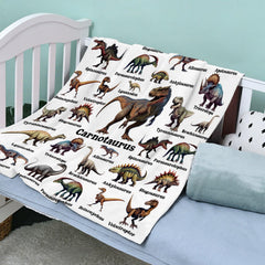 MYSTCOVER Dinosaur Blanket draped on couch ideal for family movie night comfort