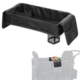 Myvikcar stroller snack tray demonstrates W4 compatibility for tidy rides