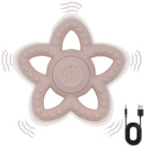 Myvikcar vibrating sensory chew toy pink star surface for soothing teething comfort