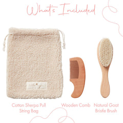 MYZI baby comb and brush gentle tools for newborn styling