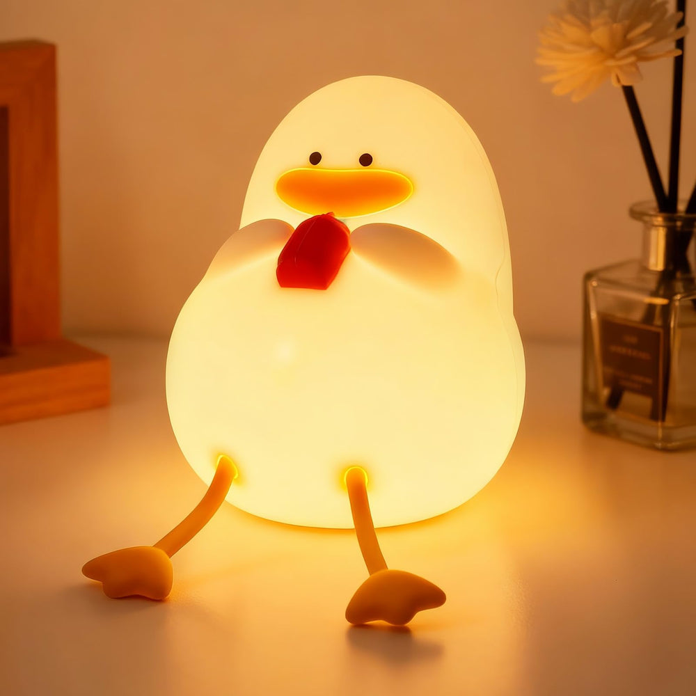 Myzztek Happy Duck Lamp on-table glows softly for kid-friendly bedtime comfort.