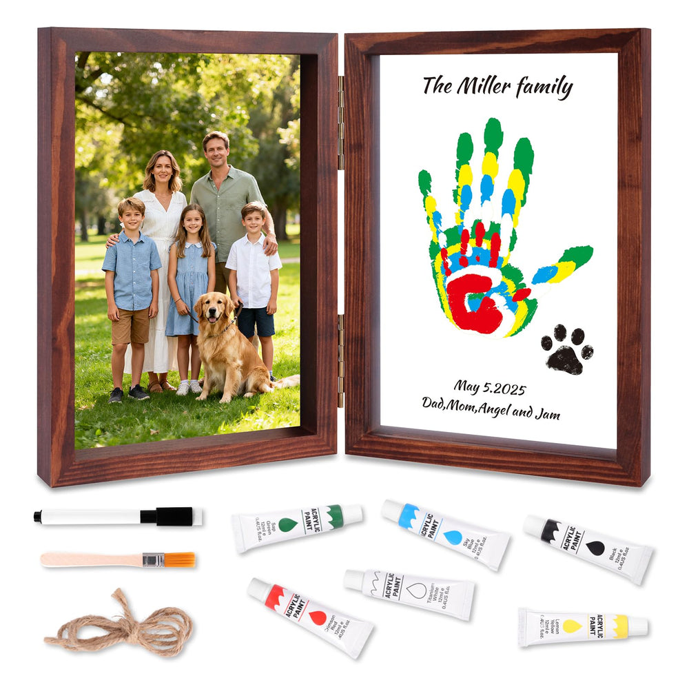 Nabance family handprint kit frame setup for lasting memories and wall display