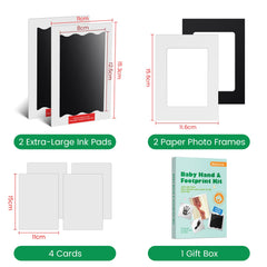 Nabance imprint card for baby prints demonstrating easy alignment