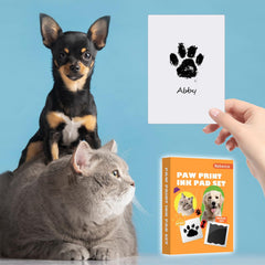 Nabance pawprint kit contents laid out for pet prints.