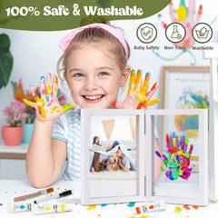 Nabance transparent sheets for protecting handprint art before drying.