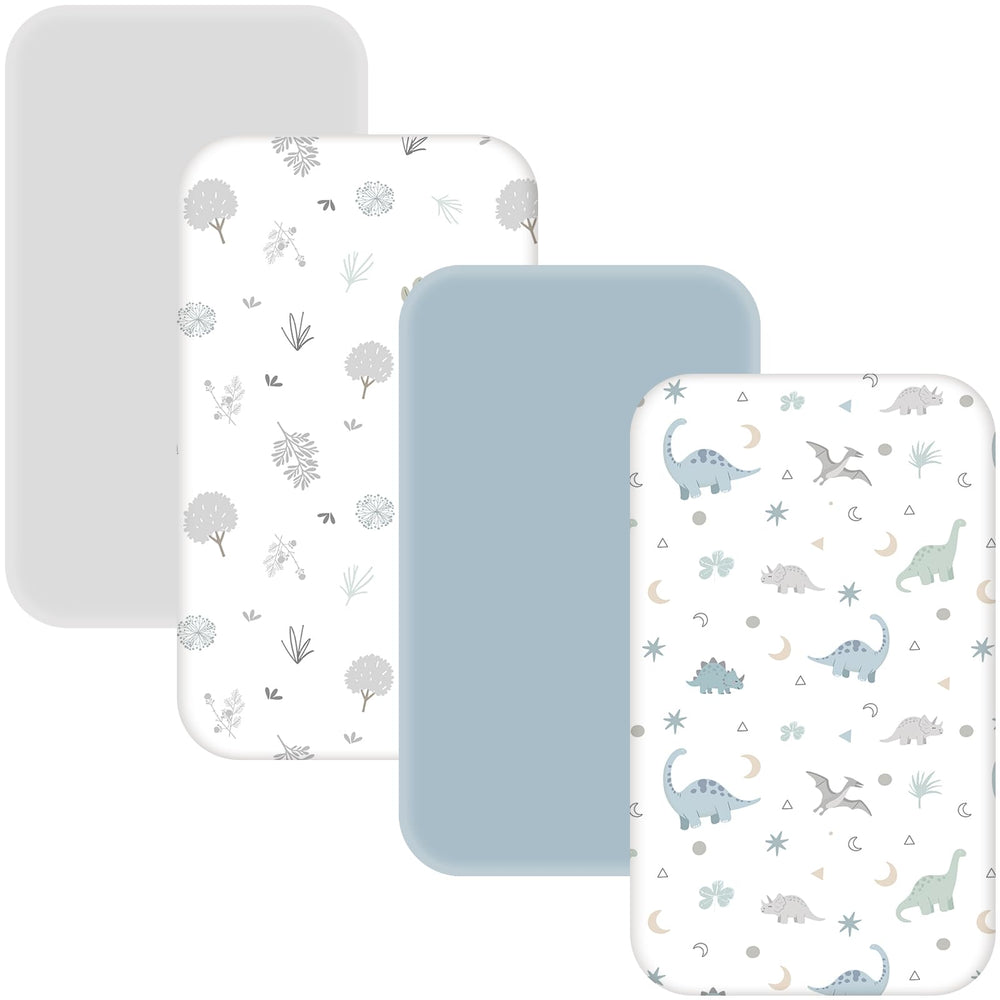 NacoMoco 4-pack bassinet sheets with soft texture for baby's comfort