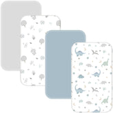 NacoMoco 4-pack bassinet sheets with soft texture for baby's comfort
