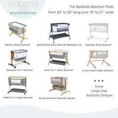 NacoMoco bassinet sheet woodland-pattern 35x20 complements neutral decor and soft textiles.
