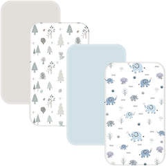 NacoMoco bassinet sheets forest pattern offers cozy, breathable fabric for peaceful naps.