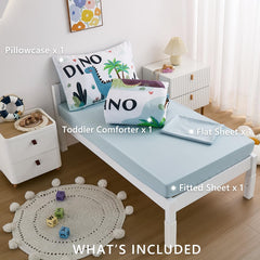 NacoMoco dinosaur bedding pillowcase provides a smooth surface for kids.
