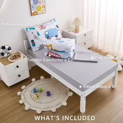 NacoMoco flat sheet 45x60 suited for standard toddler beds.