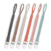 NacyLocalsugee pacifier clip green braided cotton keeps pacifier clean and handy
