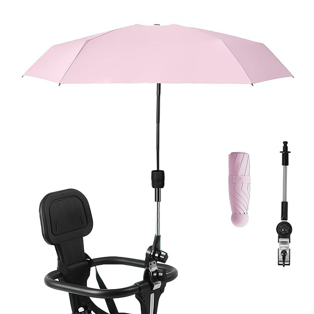 Nakazawa stroller sunshade pink clip-on provides adjustable shade for sunny strolls.