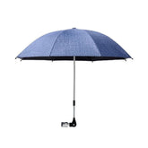 Nakazawa stroller umbrella clip-on provides quick shade during sunny outings.