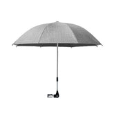 Nakazawa umbrella baby stroller bend-top shade provides flexible sun protection.