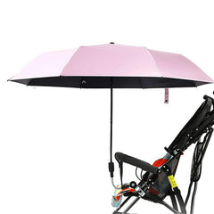 Nakazawa Universal Baby Parasol stroller-umbrella-open shields baby on sunny strolls.