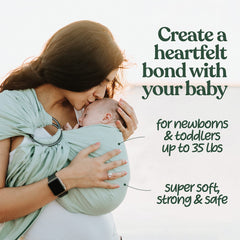 Nalakai luxury ring sling hip position demonstration for proper M-position comfort