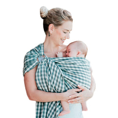 Nalakai luxury ring sling linen blend close-up showing soft fabric and bonding potential