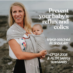 Nalakai ring sling temperature regulation — breathable comfort for baby and parent in warm days.