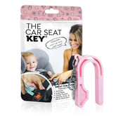 NAMRA car-seat-key pink buckle release tool aids quick one-handed unbuckling for parents.