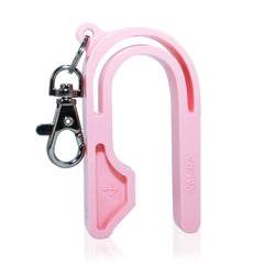 NAMRA nail-friendly pink buckle release aids nails and arthritis users.