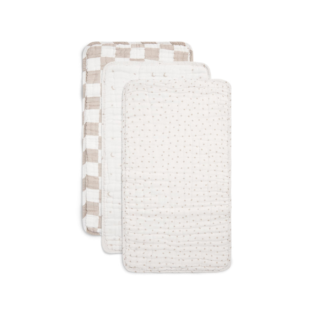 Nana Baby Organics burp cloths nine-layer muslin absorbency demonstration