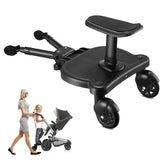 Naniruok universal stroller board with detachable seat aids two-child outings