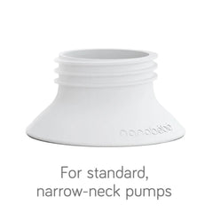 Nanobébé adapter flange not included for quick setup and streamlined pumping.