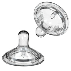 Nanobébé nipples triple vented closeup for calmer feeds and reduced air intake