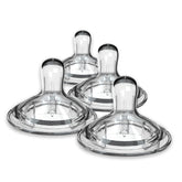 NANOBÉBÉ nipples triple-vented design for calmer feeds and reduced air intake.