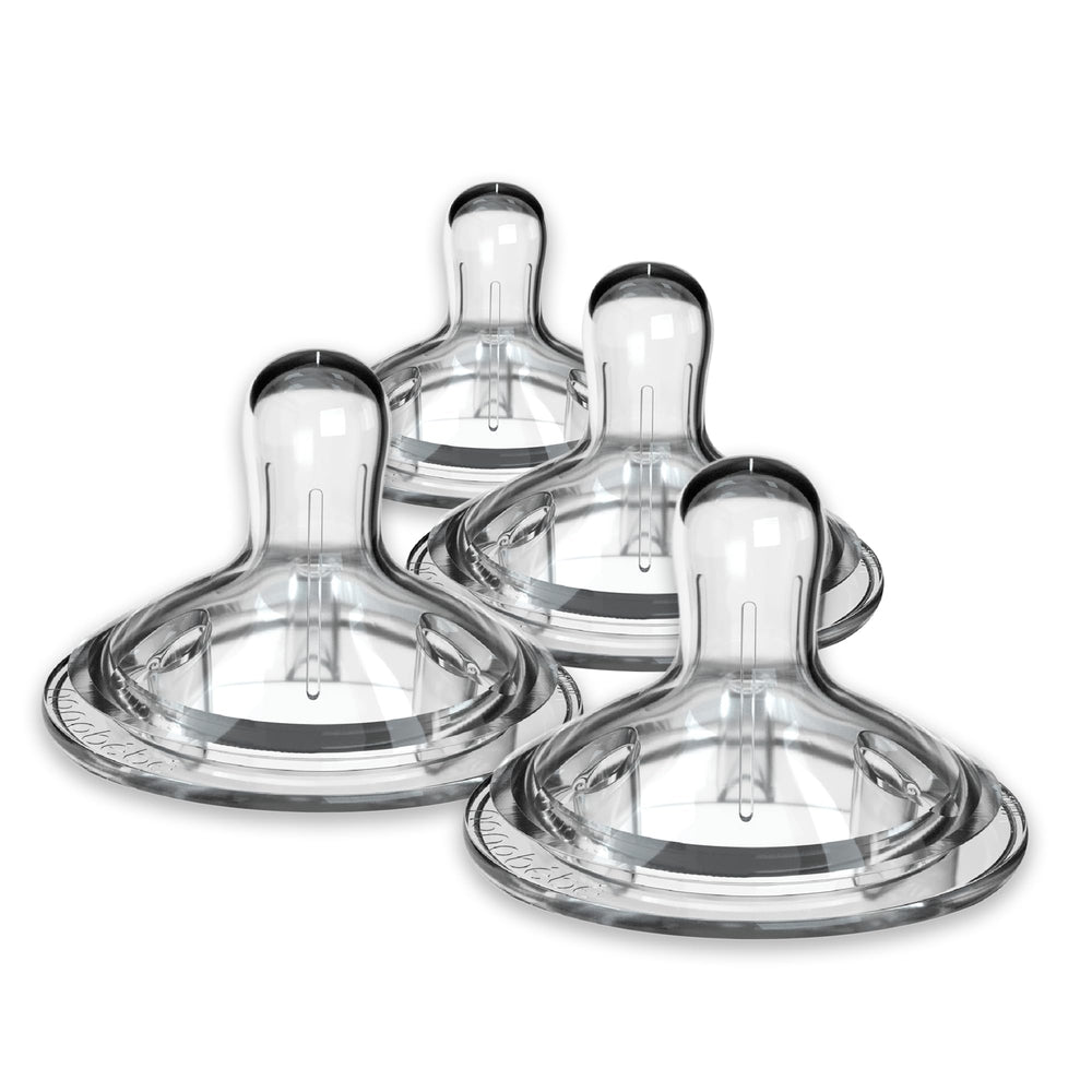 Nanobébé Nipples triple-vented design supports smoother feeds and less air