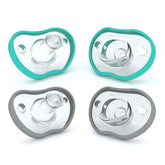 Nanobébé pacifier 0-3 month orthodontic teal grey for gentle soothing.