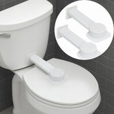 NANZO toilet lock lid demonstrates a dual-action latch for safer toilet access.